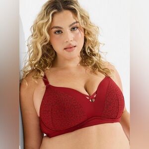 Torrid Curve Dream Rhubarb Wire-Free Push-Up Bra 42DDD